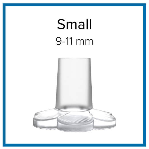 Choose cap size after measuring heel tip