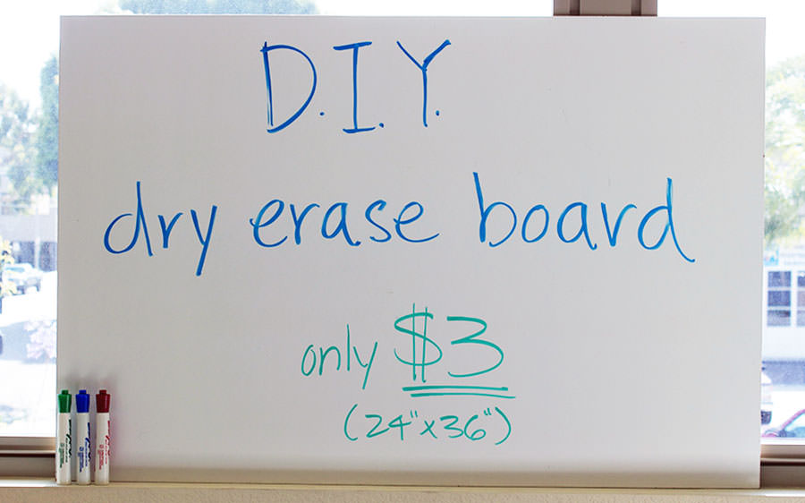 DIY Cheap & Easy Dry Erase Board