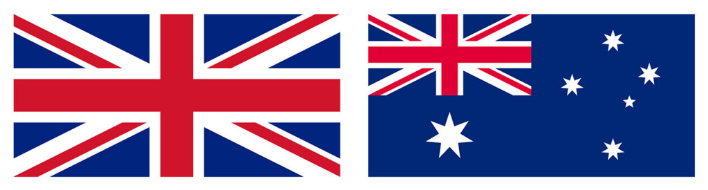 UK and Australia flags