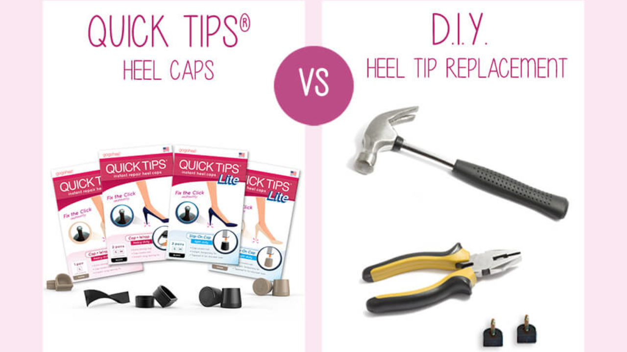 DIY Heel Tip Replacement vs QUICK TIPS® Heel Caps